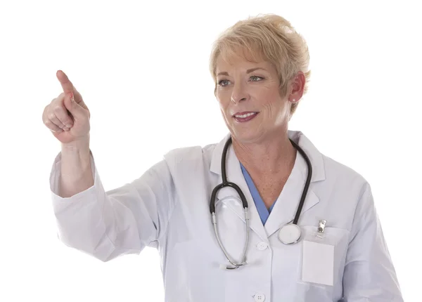 Female doctor pointing — Stock Photo, Image