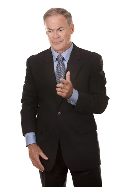 Senior business man thinking — Stock Photo, Image