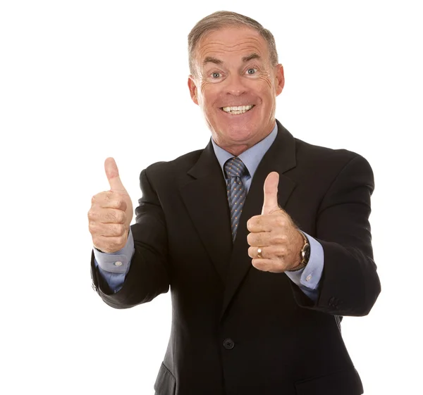 Thumbs up from businessman — Stock Photo, Image