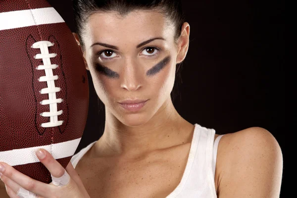 Chica de fútbol americano — Foto de Stock