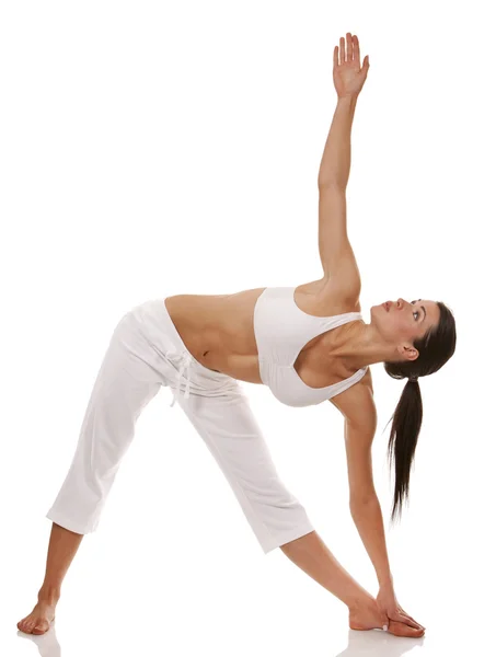 Vrouw en yoga — Stockfoto
