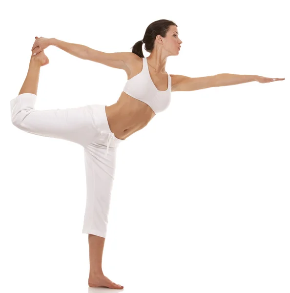 Mujer y yoga — Foto de Stock