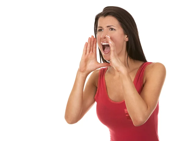 Woman screaming — Stock Photo, Image