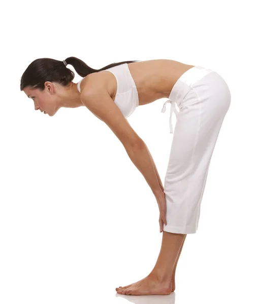 Kvinna och yoga — Stockfoto