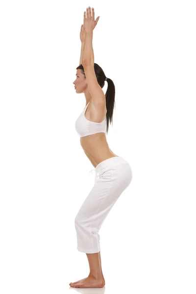 Mujer y yoga — Foto de Stock