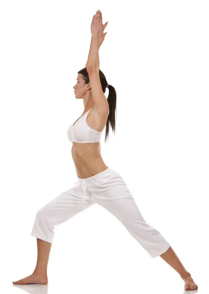 Mujer y yoga — Foto de Stock