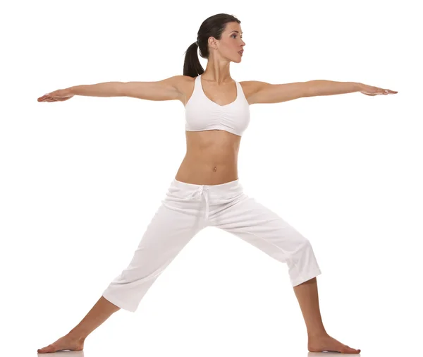 Donna e yoga — Foto Stock