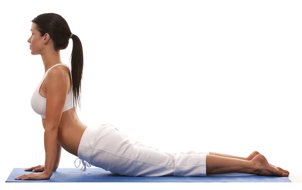 Mujer y yoga — Foto de Stock