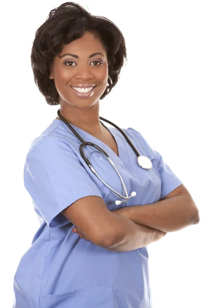 Czarny pielęgniarka — Zdjęcie stockowe