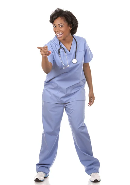 Nurse very excited — Stock Photo, Image