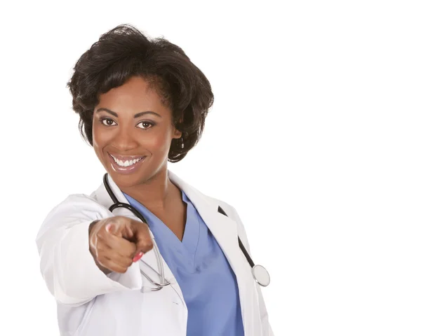 Medical doctor pointing — Stock Photo, Image