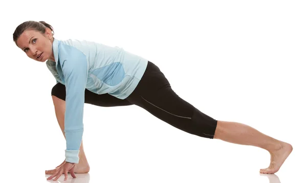 Fitness donna stretching — Foto Stock