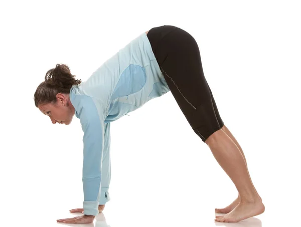 Fitness donna stretching — Foto Stock