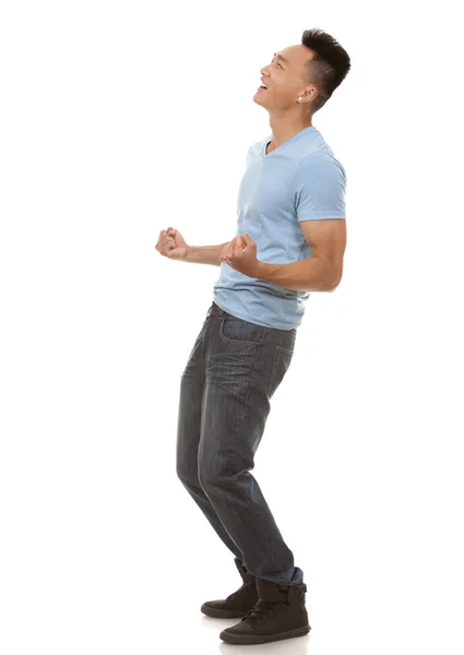 Thrilled asian man — Stock Photo, Image