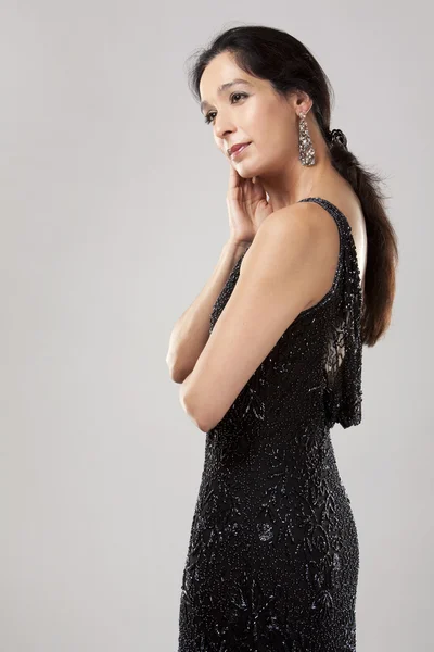 Woman in evening dress — Stock Photo, Image