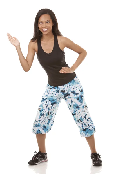 Frau übt Zumba — Stockfoto