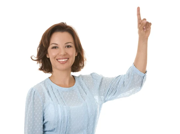 Business woman pointing — Stock Photo, Image