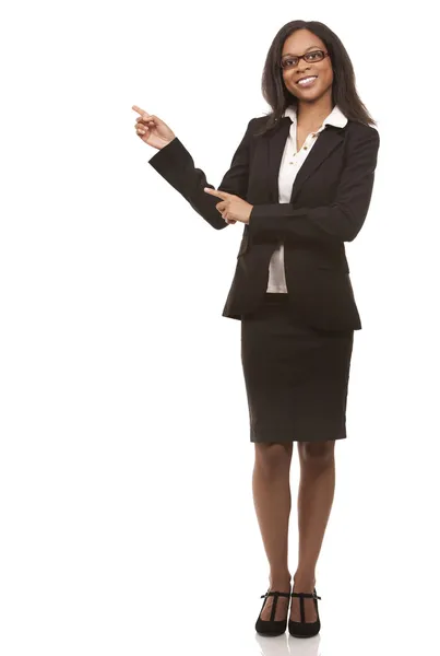 Business woman pointing — Stock Photo, Image