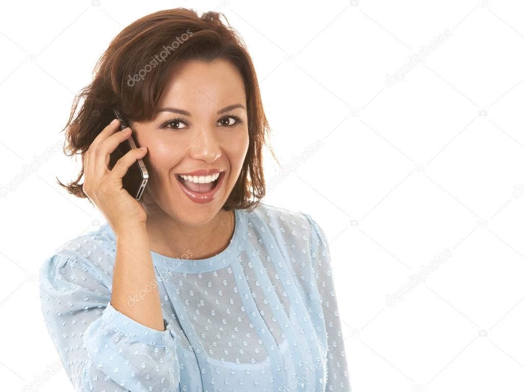 business woman on the phone
