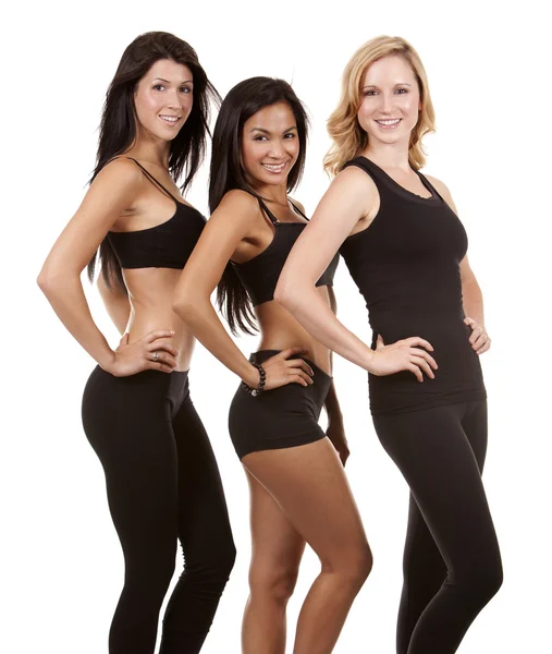 Três mulheres fitness — Fotografia de Stock