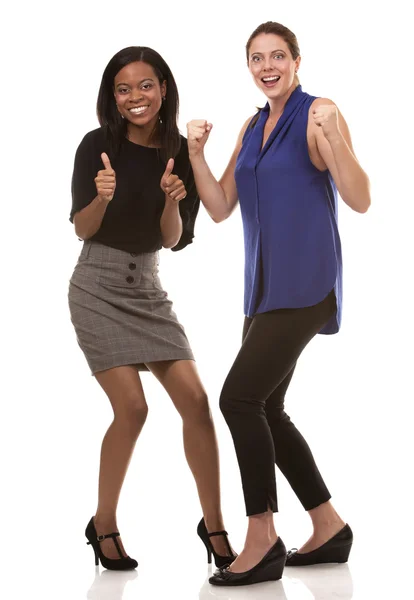Duas mulheres de negócios animado — Fotografia de Stock