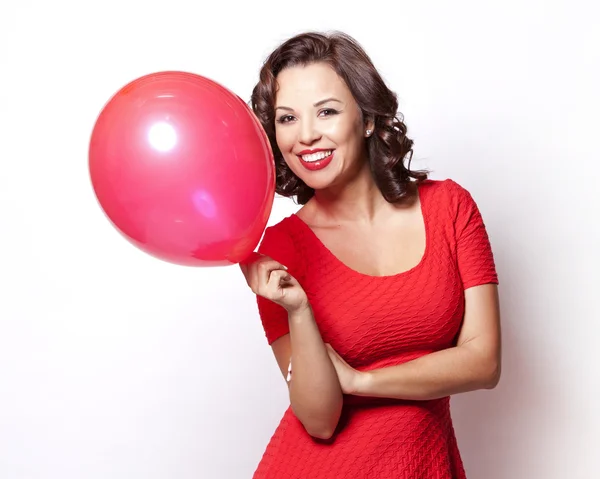 Woman in red — Stock Photo, Image