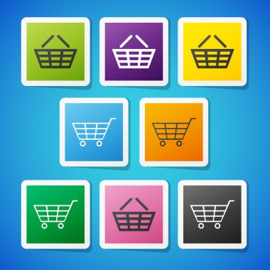 vektör sepeti simgeleri