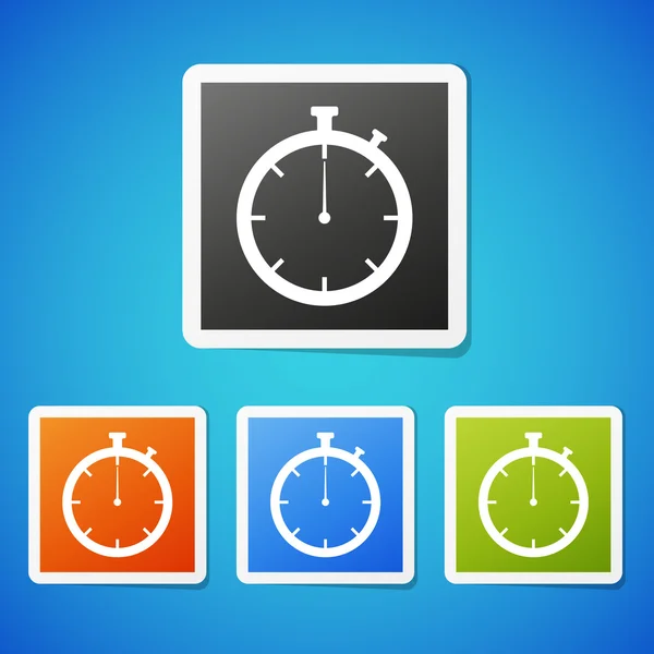 Vector stopwatch pictogrammen — Stockvector