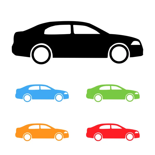 Set of cars silhouettes — Stock Vector