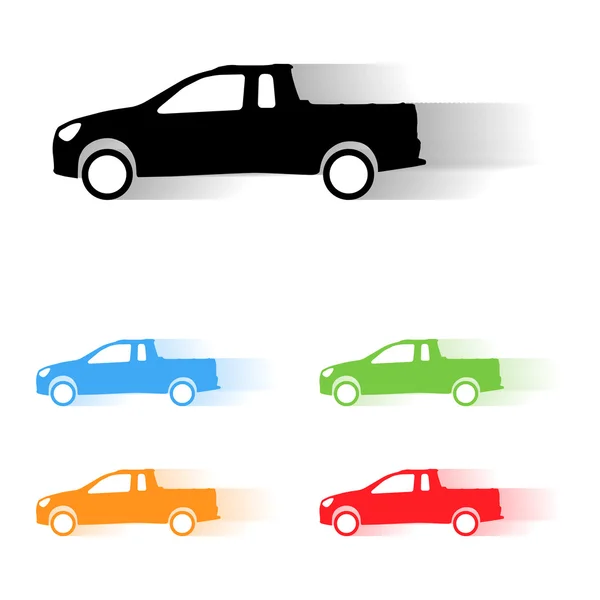 Vector car silhouettes — Stock Vector