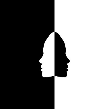 baş siluetleri vektör