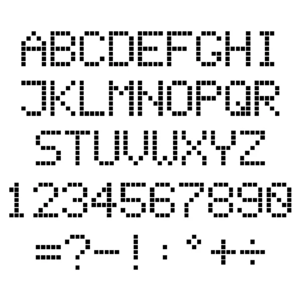 Pixel alphabet — Stock Vector