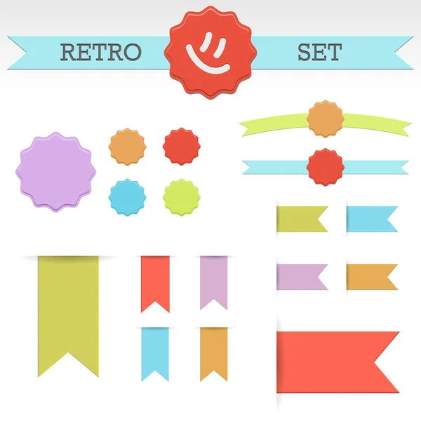 Clean Vector Retro Set — Stockvektor