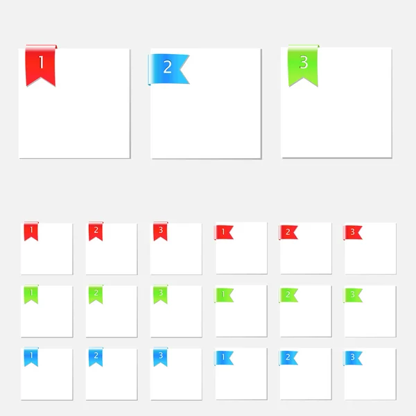 Satz von sauberen Vektor-nummerierten Webelementen — Stockvektor