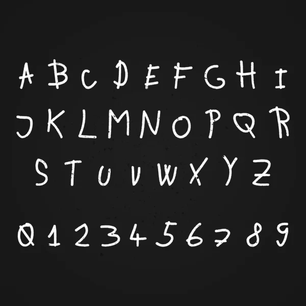 Vector chalkboard alphabet — Stock Vector