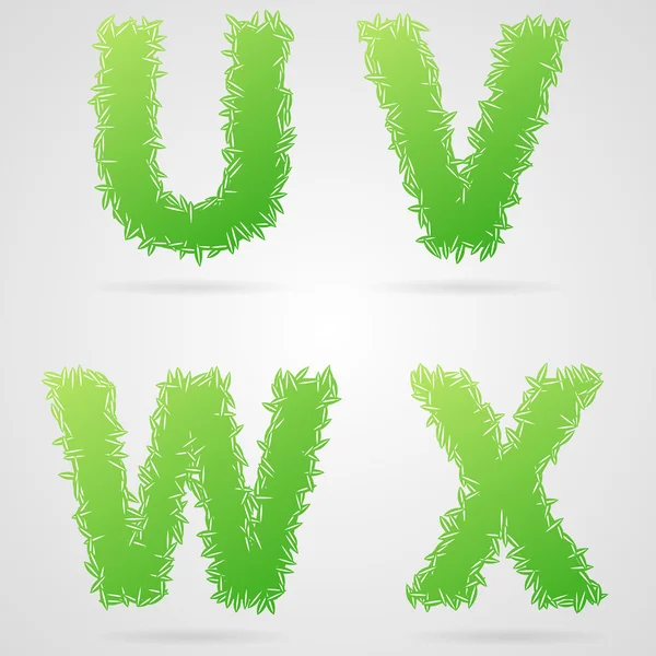 Alphabet des feuilles vectorielles — Image vectorielle