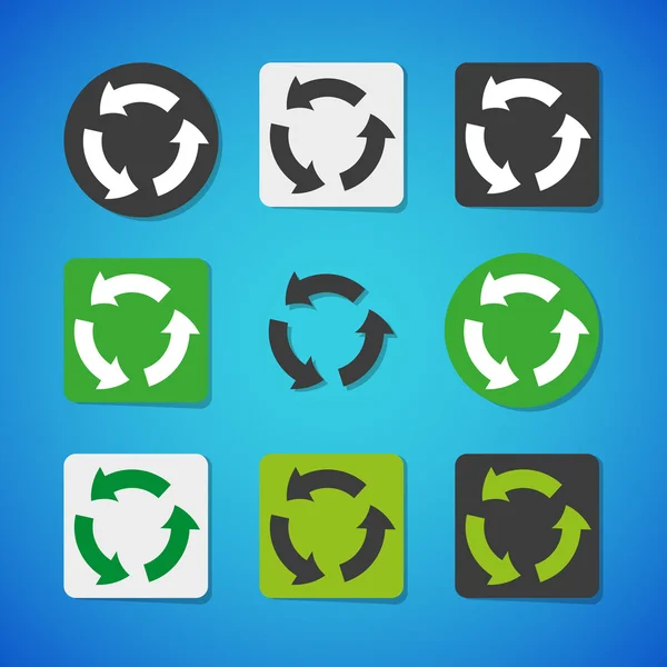 Conjunto de ícones de reciclagem de vetores — Vetor de Stock