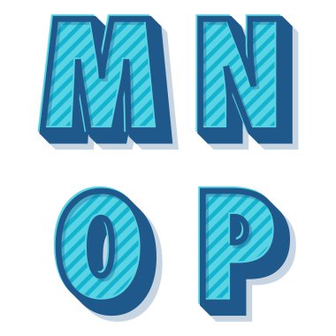 vektör retro alfabesi