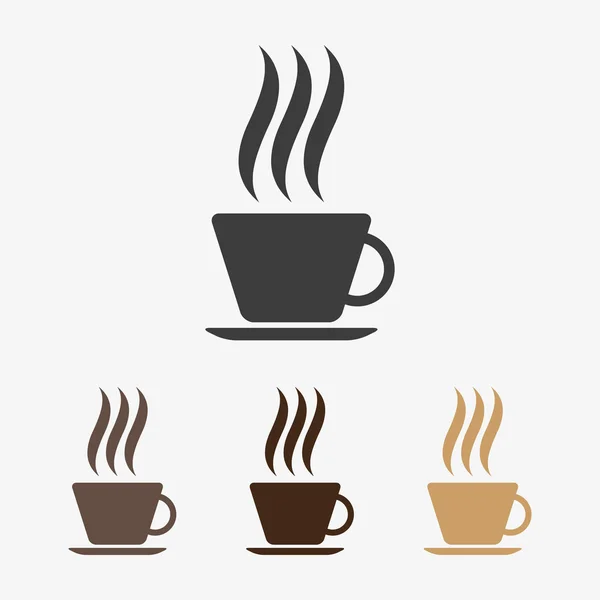 Vector hete koffie pictogram — Stockvector