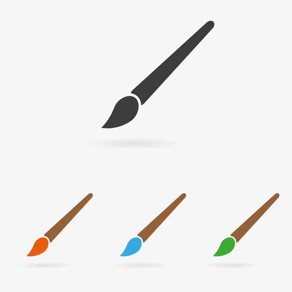 Vector brush icon — Stock Vector