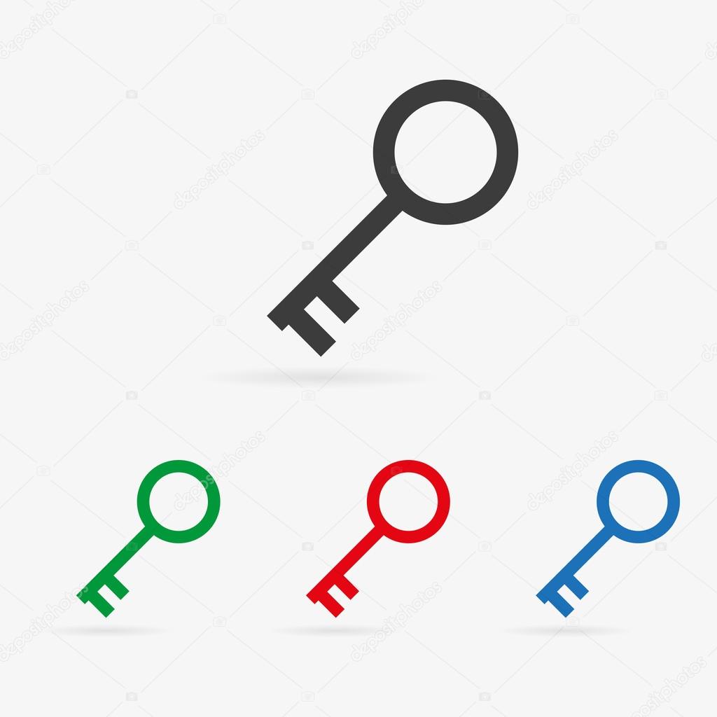 Vector key icons