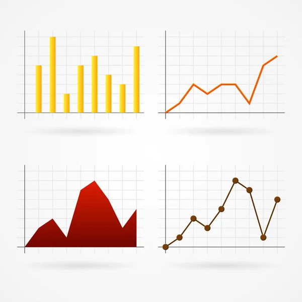 Vector graph set — Stock Vector