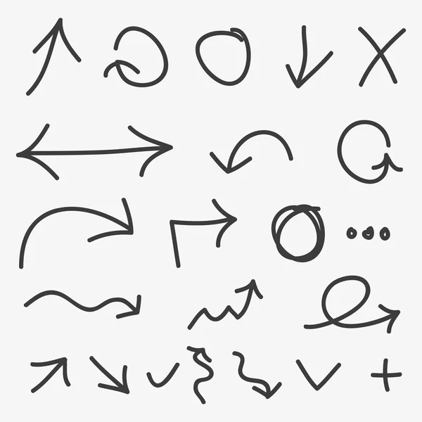 ベクトル手描きの矢印 — ストックベクタ
