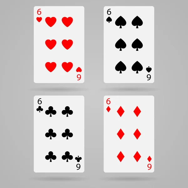 Vector six cards — Stock Vector