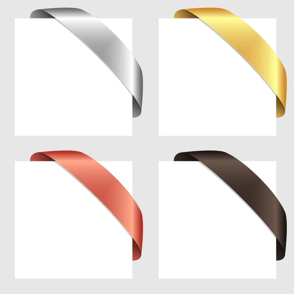 conjunto de vetores retrô ribbon