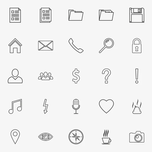 Iconos de trazo vectorial — Archivo Imágenes Vectoriales