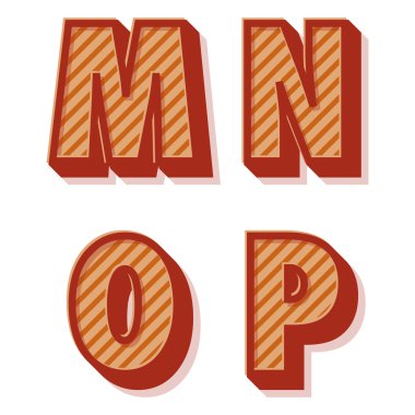 vektör retro alfabesi