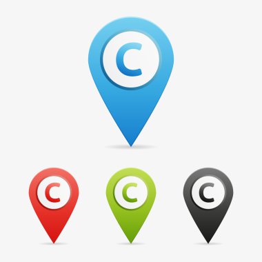 vektör harf ve sayı işaretçiler