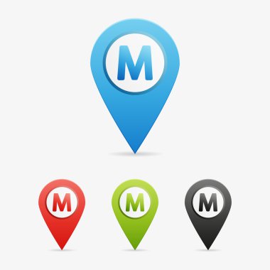 vektör harf ve sayı işaretçiler