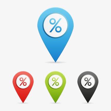 vektör yüzde işaretçiler